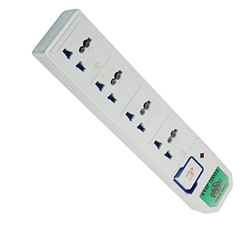 Aexit US UK Batteries, Chargers & Accessories EU Socket Rewirable Extension Power Strip 4Gang 2000W Power Strips 10A 250VAC