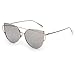 Women Fashion Twin-Beams Classic Metal Frame Mirror Sunglasses