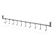 Homfa Kitchen Rail Rack Wall Mounted Utensil Hanging Rack Stainless Steel Hanger Hooks for Kitchen Tools, Pot, Towel (10 Sliding Hooks)