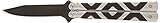 BladesUSA C-1130 Fantasy Folding Knife, Black Straight Edge Blade, Black/Silver Handle, 4-3/4-Inch Closed