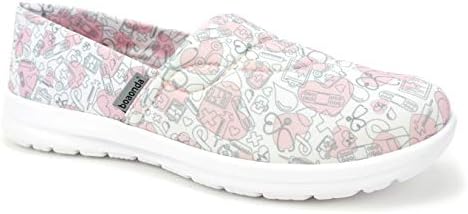 Women's Cute Lightweight Nursing Shoes - Memory Foam - Printed - Florence Ocean