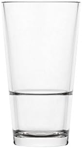 Blazun PS-A42 Unbreakable Polycarbonate Stacker Highball Barware (Set of 6), 12 oz, Clear