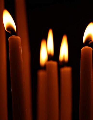 Notebook: Candles Prayer Praying Pray Candle Wick Light Faith 8.5