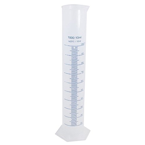 Winterworm® 1000ml Transparent Plastic Graduated Cylinder for Laboratory Tests - Thumbnail 7