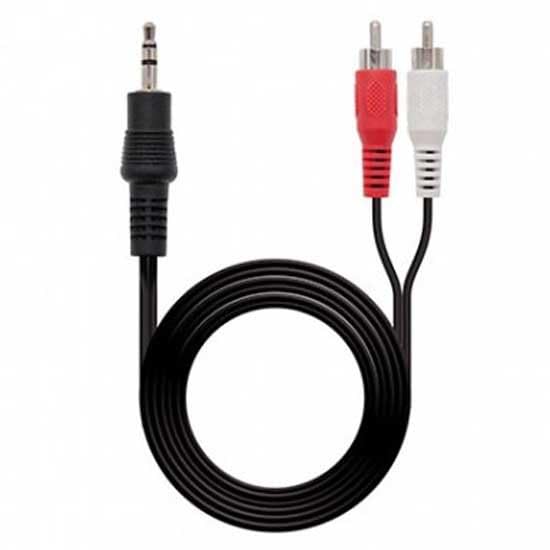 Aux cable 3.5mm Male Stereo Jack To 2x RCA/ 1.5m Audio... en promo sur Amazon