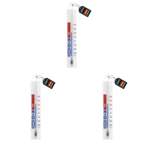 TFA Dostmann Thermometer für Kühlschrank oder Gefrierschrank, 14.4000, mit Kühlzonen, hohe Genauigkeit (Packung mit 3)