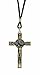 Intercession St Benedict Crucifix on Cord Necklace (Antique Gold)
