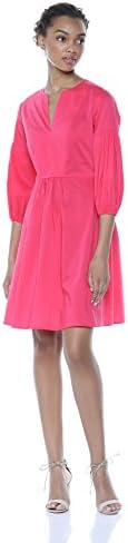 Wild Meadow Women's V-Neck Poplin Shirting Tunic Dress with Self Ties XL Coral