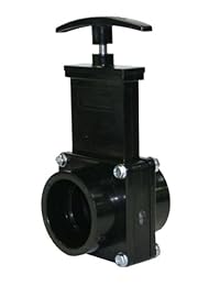 Válvula de compuerta Valterra, color negro, 7101 ABS, brida de 1 1 2 pulgadas