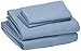 Amazon Basics 10-Piece Bed-in-a-Bag - Soft, Easy-Wash Microfiber - Full/Queen, Blue and Tan Stripe