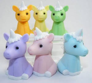 UPC 696734191536, Japanese Iwako Erasers - Unicorn Set (six colors)