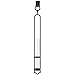 My Eco Glass Couronne Co. Florence Hanging Pendant Tube Vase with Wall Hook, M044-001, 16.5 Inch Tall, 2.7 Ounce Capacity, Clear (1)