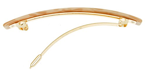 France Luxe Long and Skinny Barrette - Nougat Tan