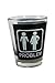 Shot Glass Funny - Problem Solved..male kiks out female full wrap around printing (1 Pcs.)