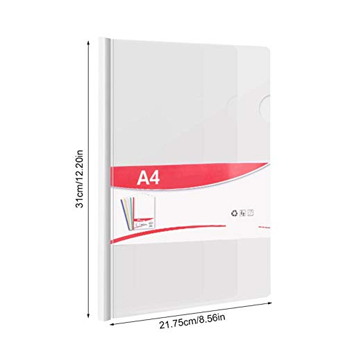 Nifera 10 Pcs Transparent Folder Resume Presentation File Folders Report Cover with Sliding Bar Manager Binder for A4 Size Paper - Thumbnail 2