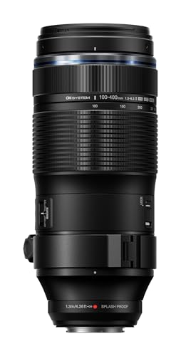 OM SYSTEM M.Zuiko Digital ED 100-400 mm F5.0-6.3 is II Telephoto Lens for Micro Four Thirds System Cameras (Olympus OM-D and Pen, Panasonic G-Series) Dust Splash Proof Black