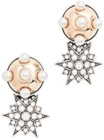 Anton Heunis Women's Omega Clasp Half Sphere & Star Earrings