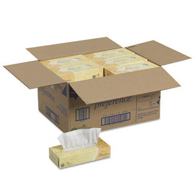GEORGIA PACIFIC PREFERENCE FACIAL TISSUE, FLAT BOX, 100 SHEETS/BOX, 30 BOXES/CASE (48100)