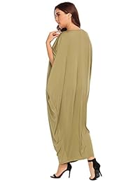 Maxi vestido Harem con mangas de caftán y hombros descubiertos, talla grande, para mujer