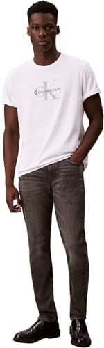Herren Jeans Hose Taper Hearst Grey Slim Fit, Grau (Hearst Grey), 35W/32L