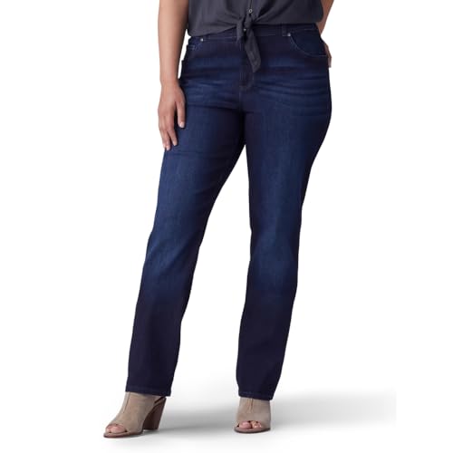 Lee Damen Relaxed Fit Straight Leg Jeans, Niagara, 44