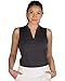 Three Sixty Six Women's Sleeveless Collarless Golf Polo Shirt - Dry Fit, Breathable, Compression Golf Tops