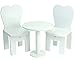 18 Inch Doll Wooden Furniture 4 Pc. Set Perfect for Doll 18 Inch Furniture American Girl Dollhouses and More! Wooden 18 Inch Doll Table, 2 Chairs & Doll Bed Set or for 18 inch Doll House Furniture