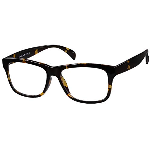 LifeArt Plastic Blue Light Blocking Glasses,Oval Computer Reading Glasses,Transparent Lens,Reduce Headaches&Eyestrain,Stylish for Women/Men (+1.25 Magnification, OF200_C1)