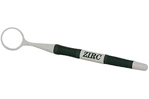 ZIRC DENTAL PRODUCTS Zirc Dental 50Z364 Crystal HD Oral Mirrors Soft Grip Gray Black #5 12/Pk