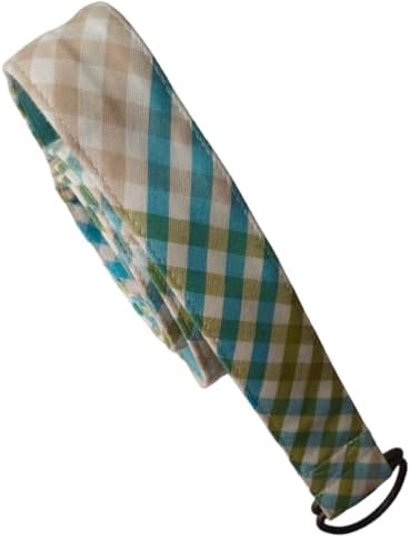 Vintage Handmade Madras Plaid Head Scarf / bandanna Style Tie Cap 845851093456_1.jpg main image 3