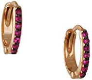 KISMET BY MILKA - PINK SAPPHIRE HOOPS
