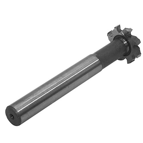 Uxcell 8 Flute HSS T-Slot End Mill - 25mm Cutting Diameter, 3mm Depth, 12mm Shank