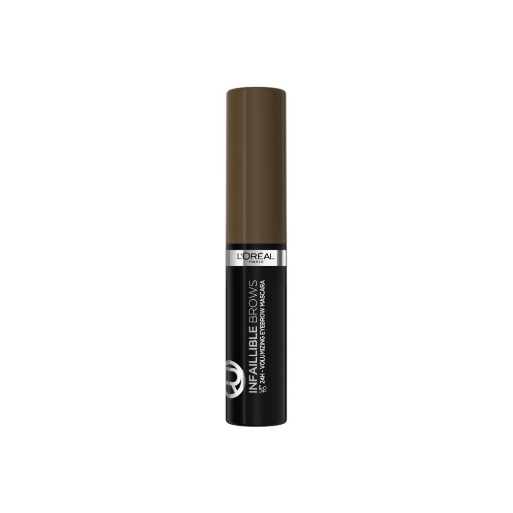L'Oréal Paris Brows Volumizing Brow Mascara, Augenbrauengel​ für definierte Augenbrauen, Ohne Verklumpen, Wischfest, Farbe: 1.0 Ebony, 5 ml