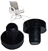 1/2 Nylon Stem Bumper | Black | For Patio Swivel Chairs | Pack of: 25