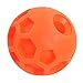 Hipat Dog Treat Ball, Fun Interactive Dog Food Dispenser Toy, Pet Healthy and IQ Ball, Environmental Soft Rubber, 3D Surface Soccer Better to Grip,with Fragrance (4.5 inch, Orange)