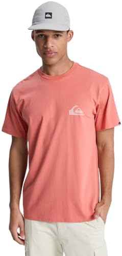 - Camiseta de Manga Corta con Logotipo de SS para Hombre, Color Rosa