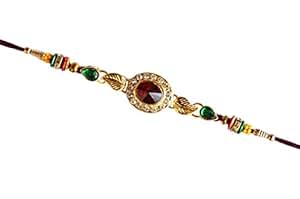 Amazon.com: Kundan Rakhi Bracelet with Faux Stones for