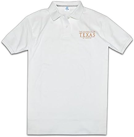 Men's University Of Texas At Austin Short Sleeve Pique Polo T Shirt White Size S