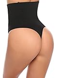 Ceesy Women's Shapewear Hi-waist Butt Lifter Shaper Thong Tummy Control Panties