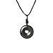 MATT HANN Rainbow Eye Obsidian Safty Circel Pendant Original Handmade Grouding Stone Protection (Black Obsidian)