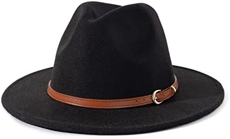 Lisianthus Men & Women Vintage Wide Brim Fedora Hat with  display picture 3