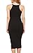 SheIn Women's Sexy Solid Sleeveless Side Slit Bodycon Dress X-Large Black