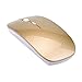 Cywulin Rechargeable Slim Silent Mouse Wireless Mouse Gaming Mouse for PC Laptop Games GD for Desktop, Laptop, PC, Pro Noteboook, (Gold)thumb 2