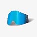 100% Goggle Replacement Lens - Racecraft 1, Accuri 1, Strata 1 Compatible (Anti-Fog-Blue Mirror)