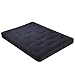 Serta Sycamore Double Sided Convoluted Foam and Cotton Full Futon Mattress, Black, Made in the USA