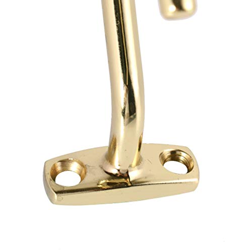 QYM Face Mount Hook Snooker Billiard Table Board Cue Hook to Hold Bridge Stick Pool Rack with 2 Mounting Screws fit for Pool Table (Gold) - Thumbnail 6
