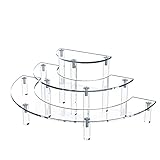 Jusalpha 3-Tier Acrylic Semicircle Round Cupcake