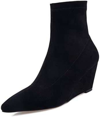 ショートブーツ ショート ブーツ レディース ウェッジソール 歩きやすい ジップブーツ 綺麗 美脚 ヒール かわいい いよいよ人気ブランド 疲れにくい 靴トレンド 秋 黒 履きやすい 冬 秋冬 前厚 22 0cm