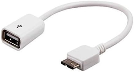 Caxico USB 3.0 OTG Cable White for Samsung Galaxy Note 3 N9000/N9005 Galaxy S5 Nokia Lumia 2520 Tablet Samsung Galaxy Note Pro 12.2 /Tab Pro 12.2 - On The Go Micro 3.0 to Female USB 3.0 SuperSpeed Adapte Cable