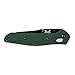 Benchmade - 940, EDC Manual Open Folding Knife Made in USA, Reverse Tanto Blade, Serrated Edge, Coated Finish, Green Handle
